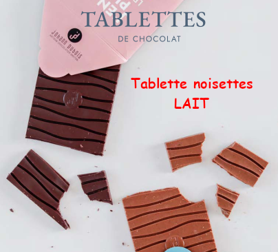 Tablette chocolat au lait noisette (ref 136)