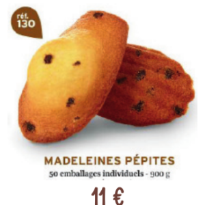 Madeleines pépites - code 130