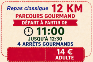 Randonnée gourmande 2026 : 12km - Adulte - Repas classique