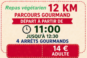 Randonnée gourmande 2026 : 12km - Adulte - Repas végétarien