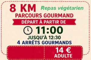 Randonnée gourmande 2026 : 8km - Adulte - Repas végétarien