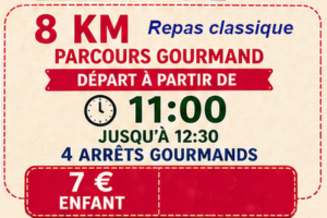 Randonnée gourmande 2026 : 8km - Enfant - Repas classique